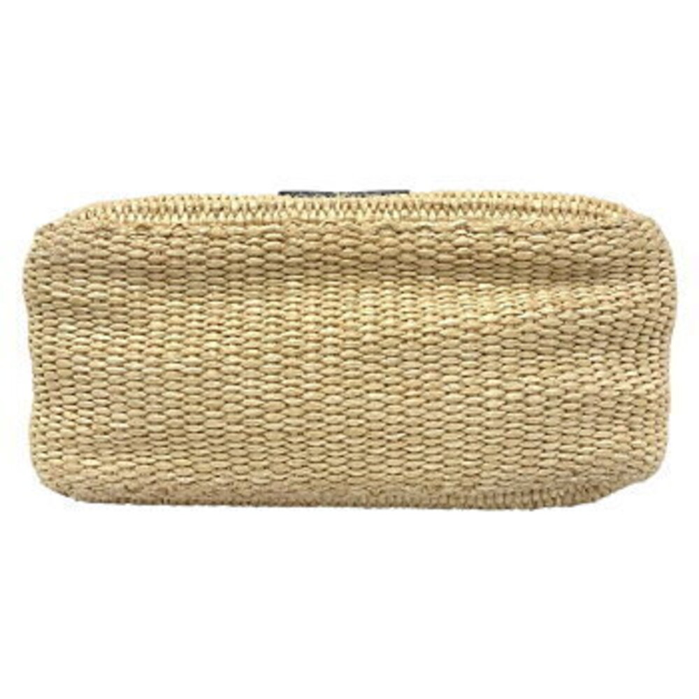FENDI Mamma Bucket Shoulder Bag Straw Tan Python One White Black - Picture 5 of 9
